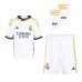 Tanie Strój piłkarski Real Madrid David Alaba #4 Koszulka Podstawowej dla dziecięce 2023-24 Krótkie Rękawy (+ szorty)